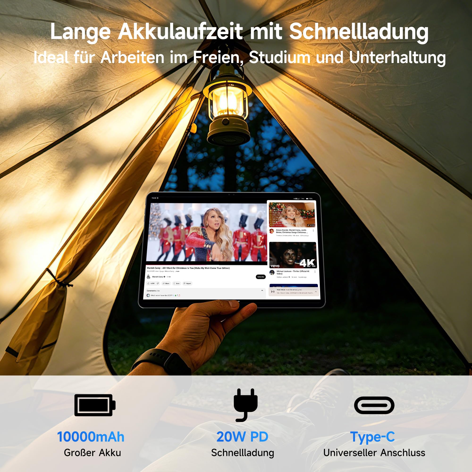 ALLDOCUBE 13'' Android 16 Tablet Mit Tastatur Und Schutzhülle, PC-Modus | Tablet Set, Unisoc T7300, 1600×2560, 16GB+128GB, 10000mAh, 4G LTE, GPS, 4 Lautsprecher, Gesichtserkennung