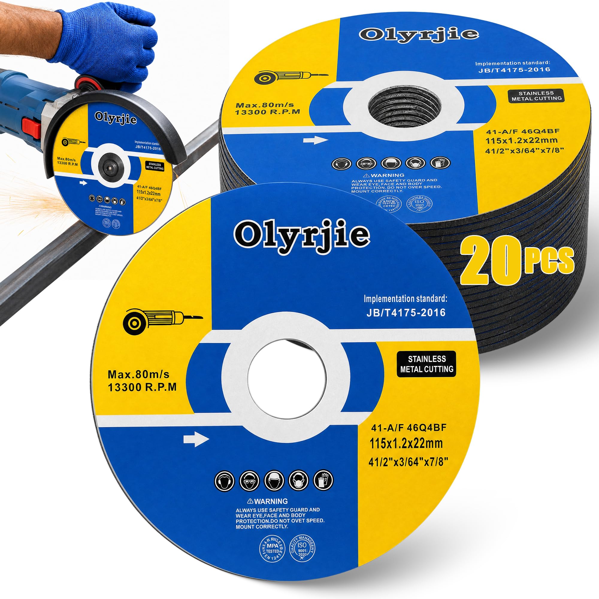 Cut-Off Wheels for Angle Grinders - 10 Pack -8 Cut-Off Wheels for Angle Grinders - 10 Pack -8
