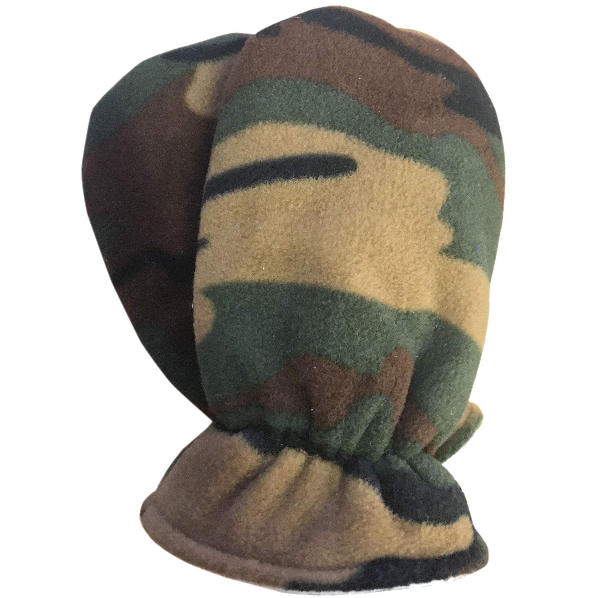 Pair of Cuddlz Green Camouflage Pattern Fleece Adult Sized Padded Mittens