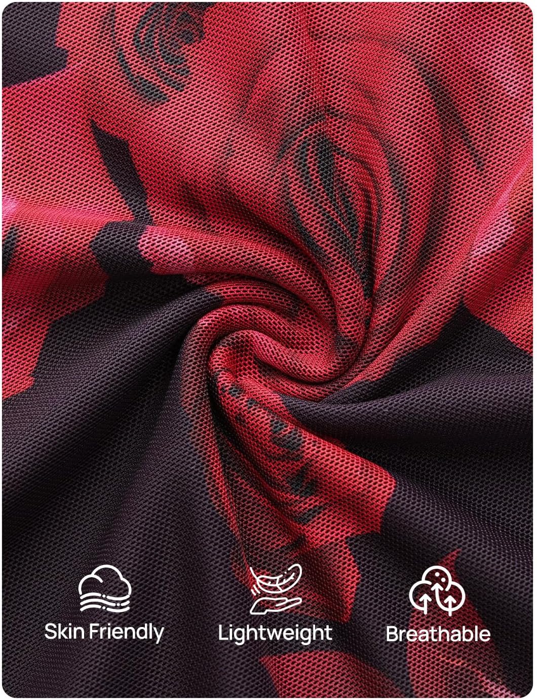 ZESICA Floral Mesh Off Shoulder Long Sleeve Tops for Women 2026 Y2k Double Lined Sheer Spring Going Out Shirts - Image 5