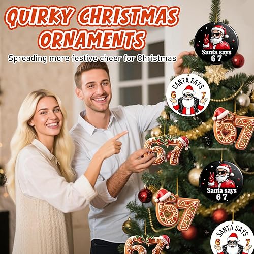 Miniatura 5 de 67 Adorno de Navidad, 67 Adornos para Árbol de Navidad, Divertidos Adornos de Navidad 2025, Adorno de Árbol Seis Siete 6 7 Decoración de Cosas,