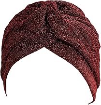 Bonnet de Chimiothérapie pour Femmes, Foulard en Velours Élastique, Couvre-Chef Plissé et Torsadé, pour Cancer, Alopécie et Perte de Cheveux, Confortable pour Toutes Saisons - Le Code Moyen