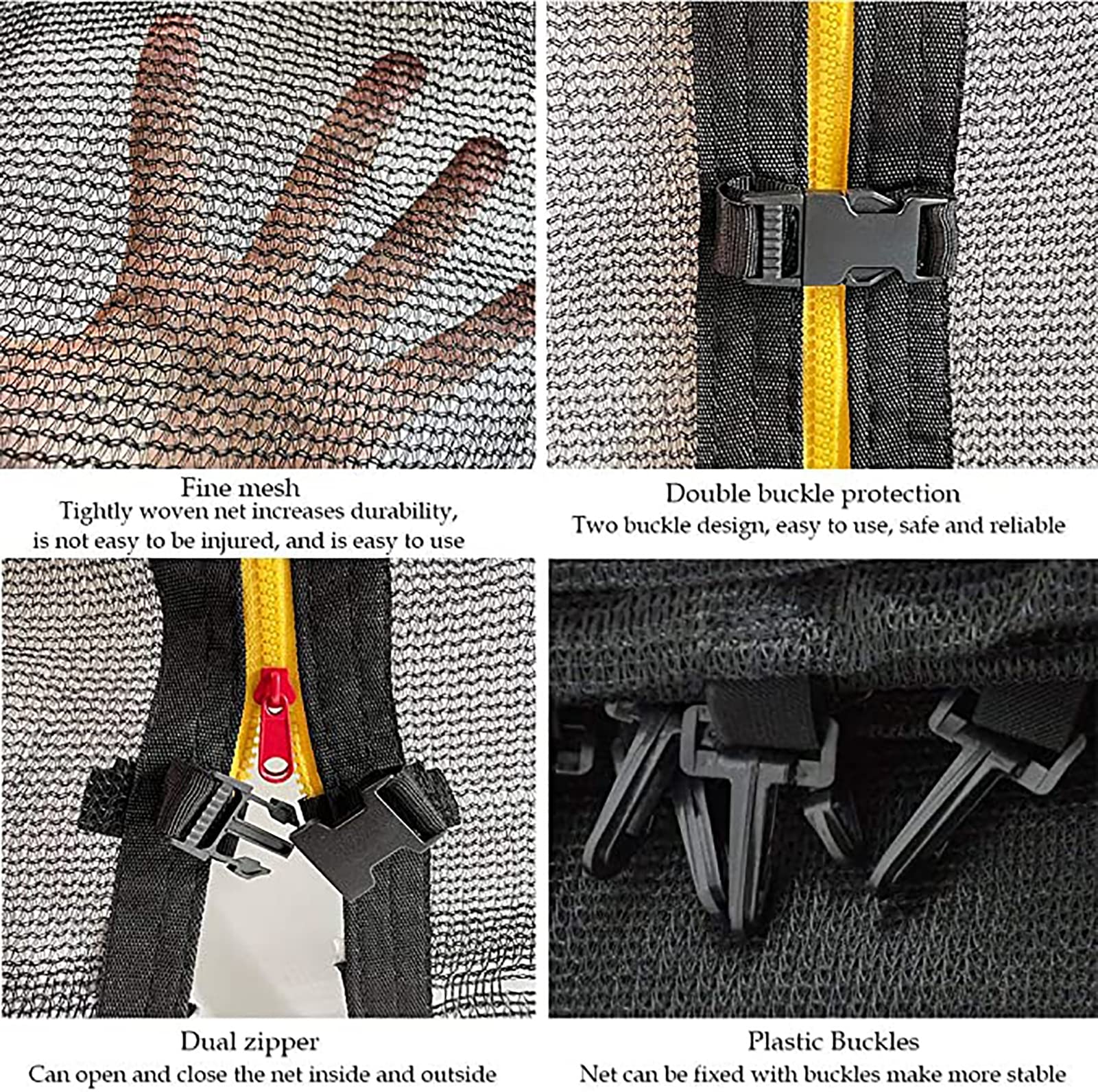 Red de seguridad para cama elástica al aire libre, malla protectora para trampolín redondo, accesorios de cama elástica, equipo de seguridad duradero