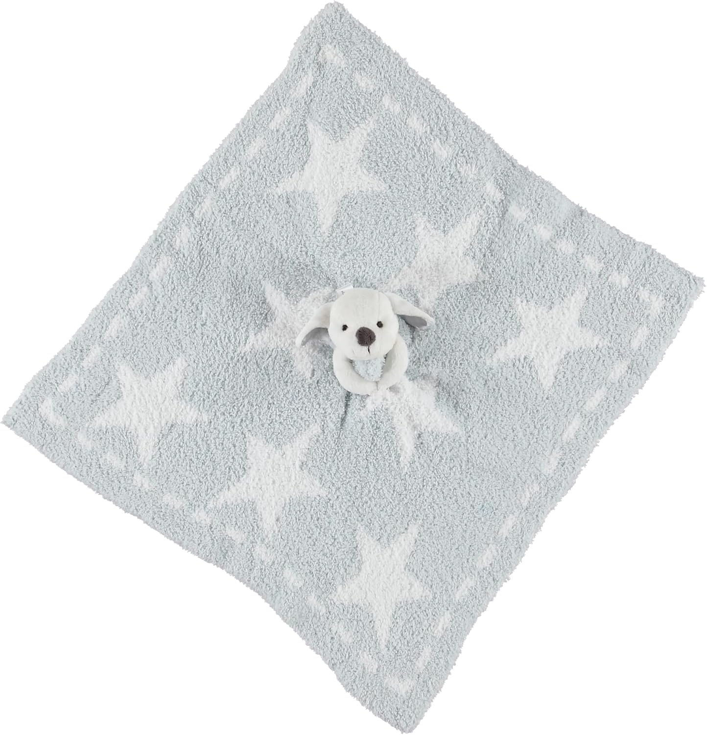 Barefoot Dreams CozyChic Dream Mini Blanket with Buddie Puppy Plush Toy, Toddler Ultra Soft Cozy Blanket, Lightweight Comfort Companion, Gifts for Girls & Boys, Machine Washable, 16" x 16", Aqua/White