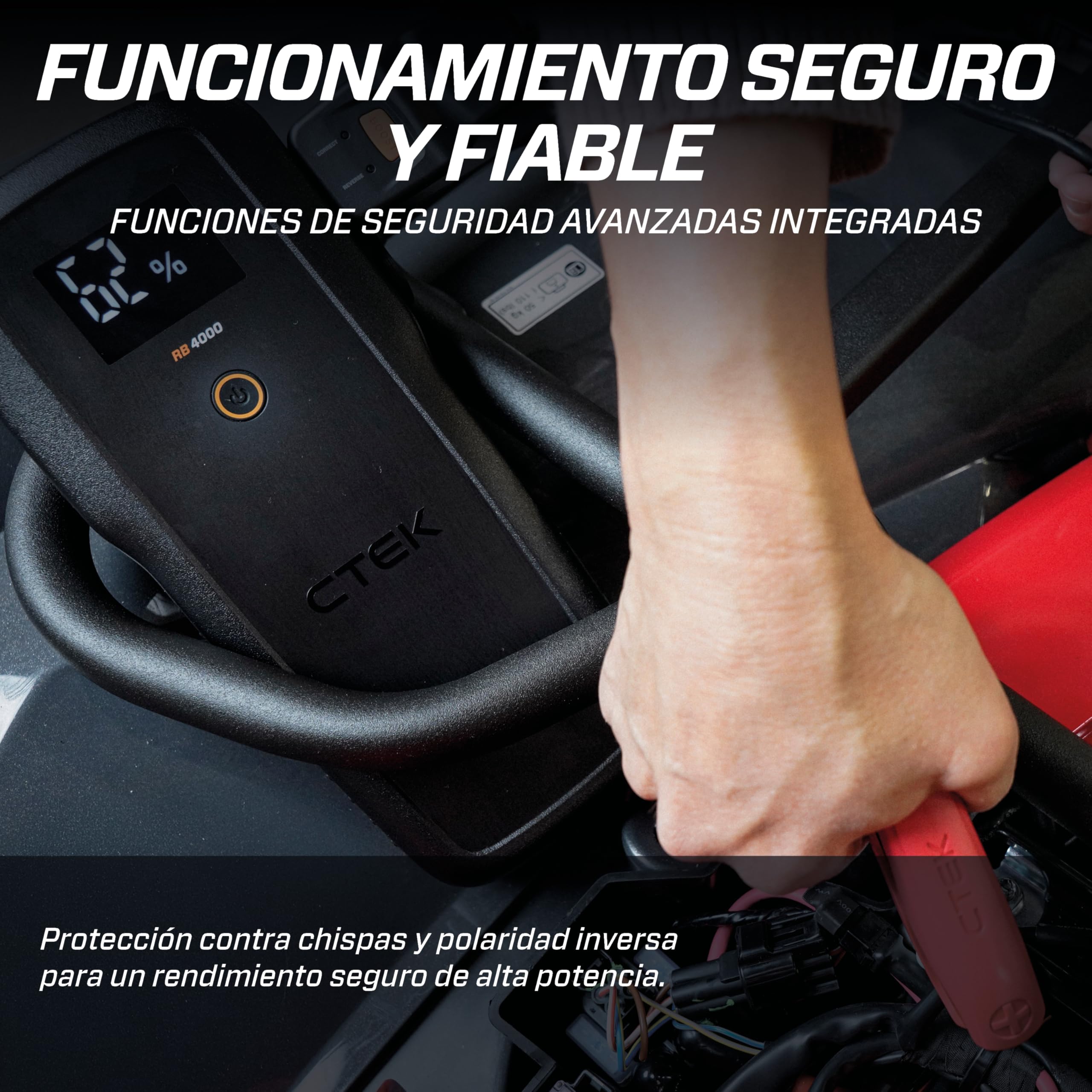 CTEK RB 4000 Arrancador Portátil – Corriente Máxima de Batería 4000A, Booster para Baterías de 12V en Vehículos Diésel y Gasolina