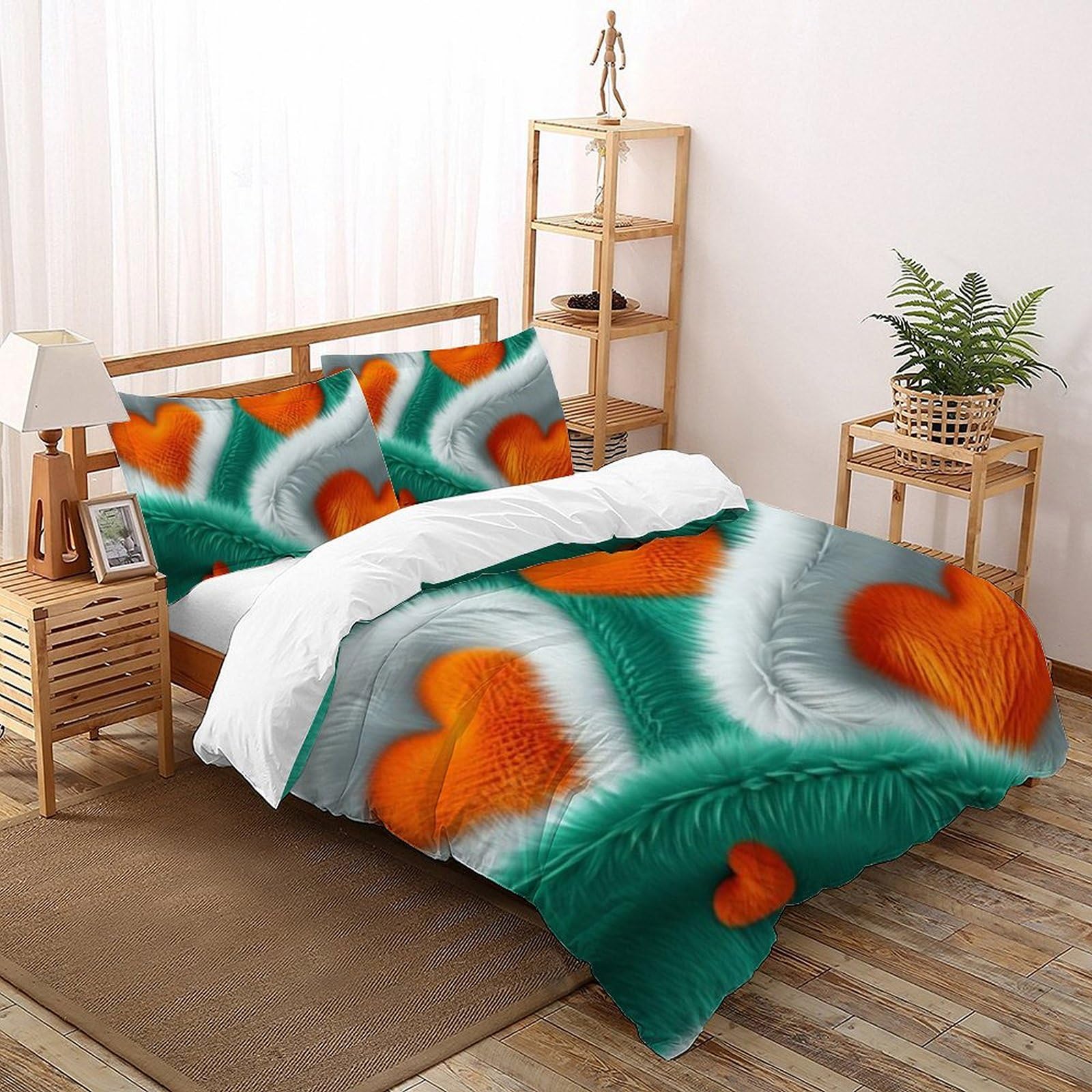 Parure de lit dessin animé romantique pour chambre garcon King size