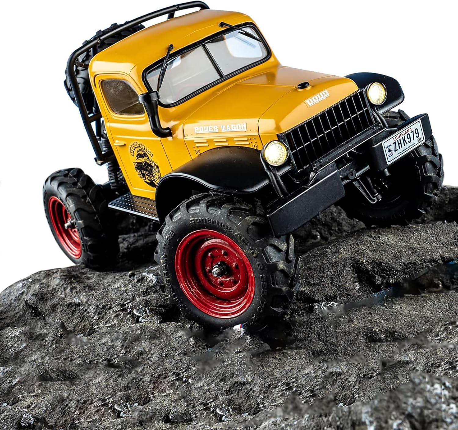 EAZYRC FMS FCX24 Power Wagon 1/24 RC Crawler, Brushed 4x4 RTR Rock Crawler with Portal axle, 2-Speed Transmission, PC Hard Body – RC Car for Adults and Gift