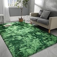 Vista 23 de Hutha - Alfombras grandes de 4 x 6 pies para sala de estar, alfombra súper suave y moderna de pelo largo para dormitorio, alfombras de felpa blanco