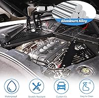 Vista 4 de Sekhyna Cubierta de panel de bahía del motor compatible con Chevrolet Corvette C8 Stingray 2020-2024 aleación de aluminio 2 piezas compartimento