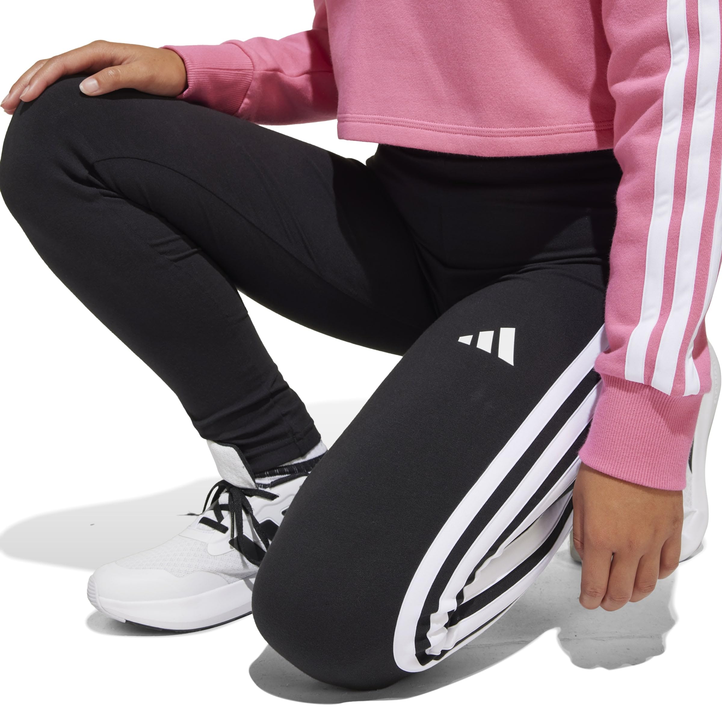 adidas Seasonal Essentials Tiberio 3 Stripes Fleece Leggings Set TUTA Bambine e ragazze