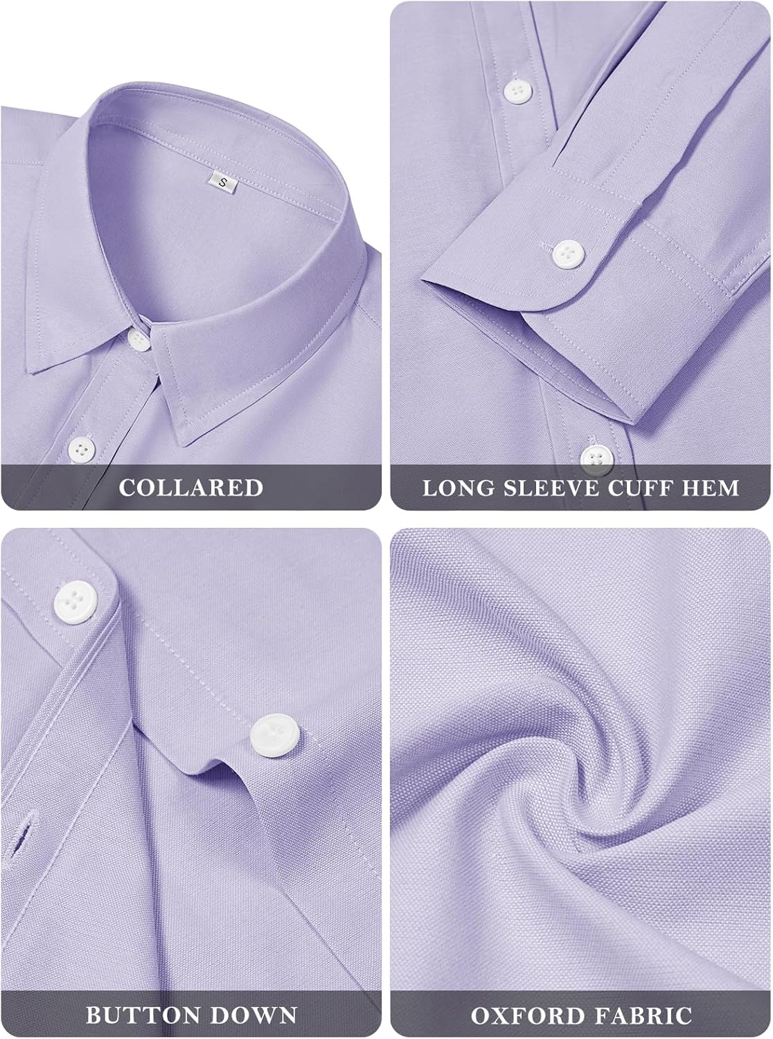 Womens Button Down Shirts Cotton Dress Shirts Oxford Shirts Long Sleeve Work Blouses Collared Tops Tunics with Pocket - Image 4