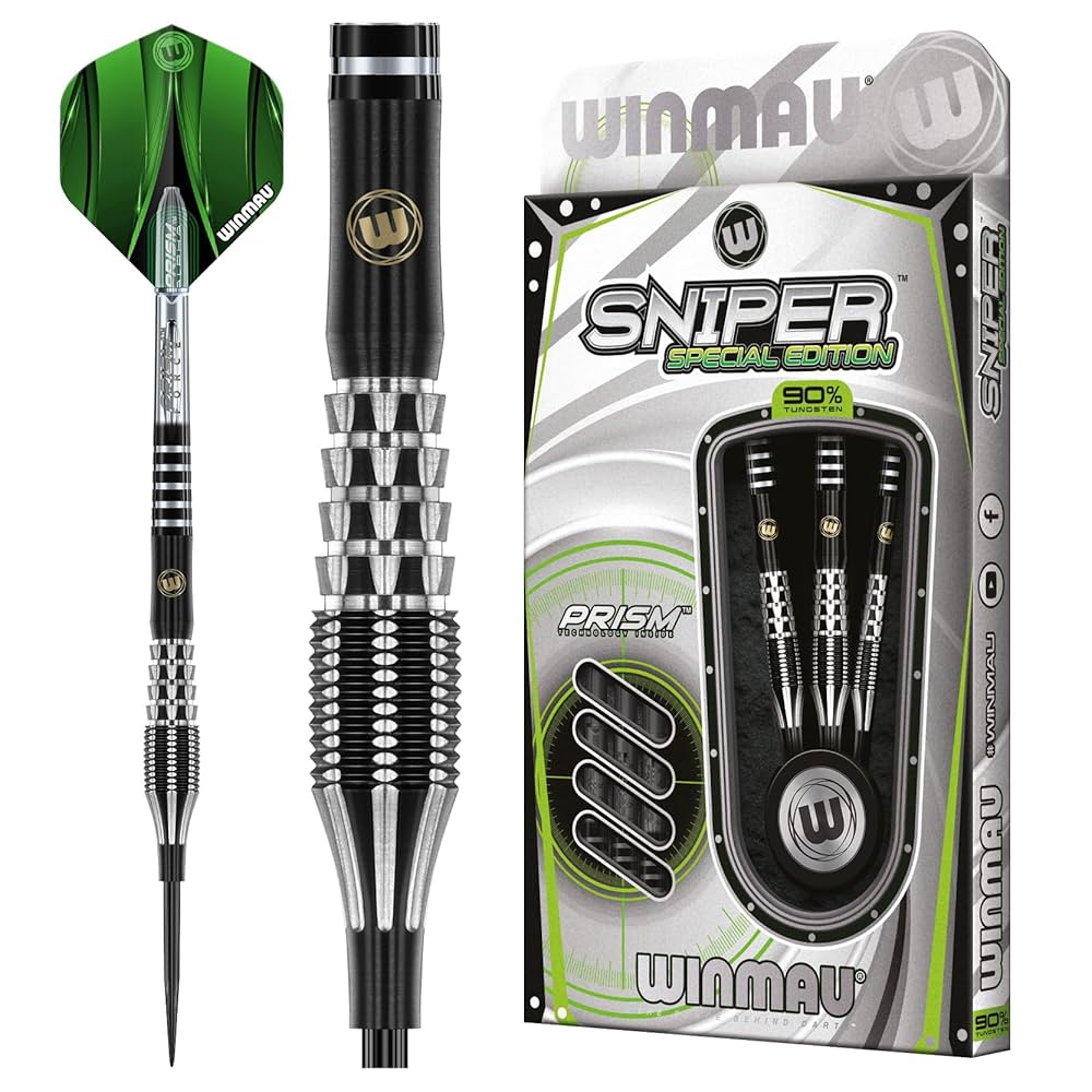 Ailerons Pour Fléchettes Winmau Prism Delta - Forme Poire, Lot De 10 - Noir, 100 Microns