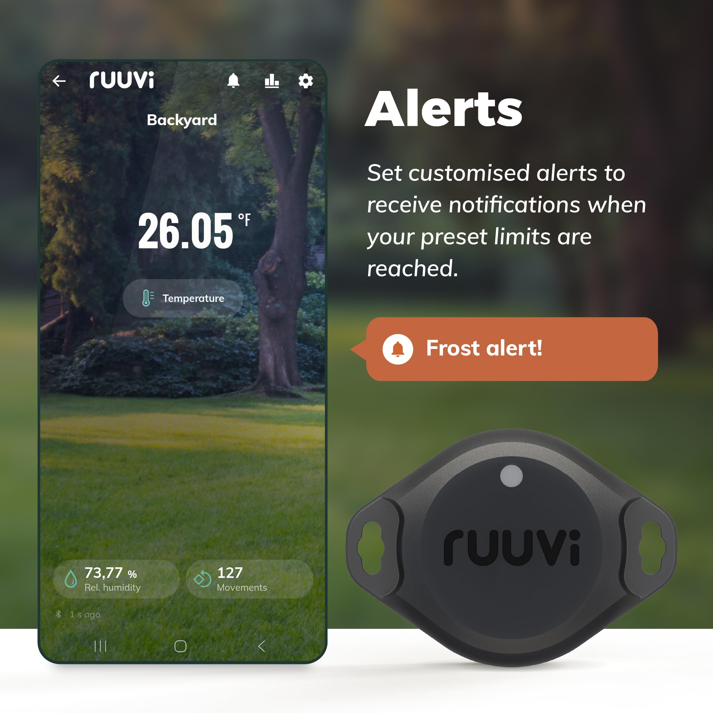 Ruuvi Tag Pro IP67 Temperatur-, Luftfeuchtigkeits- und Bewegungssensor-Tag