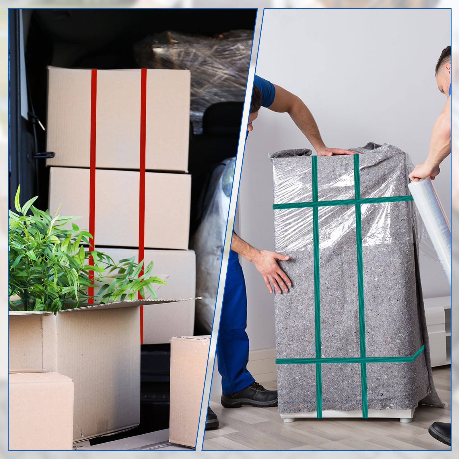 36 elastici in gomma extra large da 106 cm, 91 cm e 76 cm, grandi elastici per lo spostamento di pallet, mobili, coperte, scatole