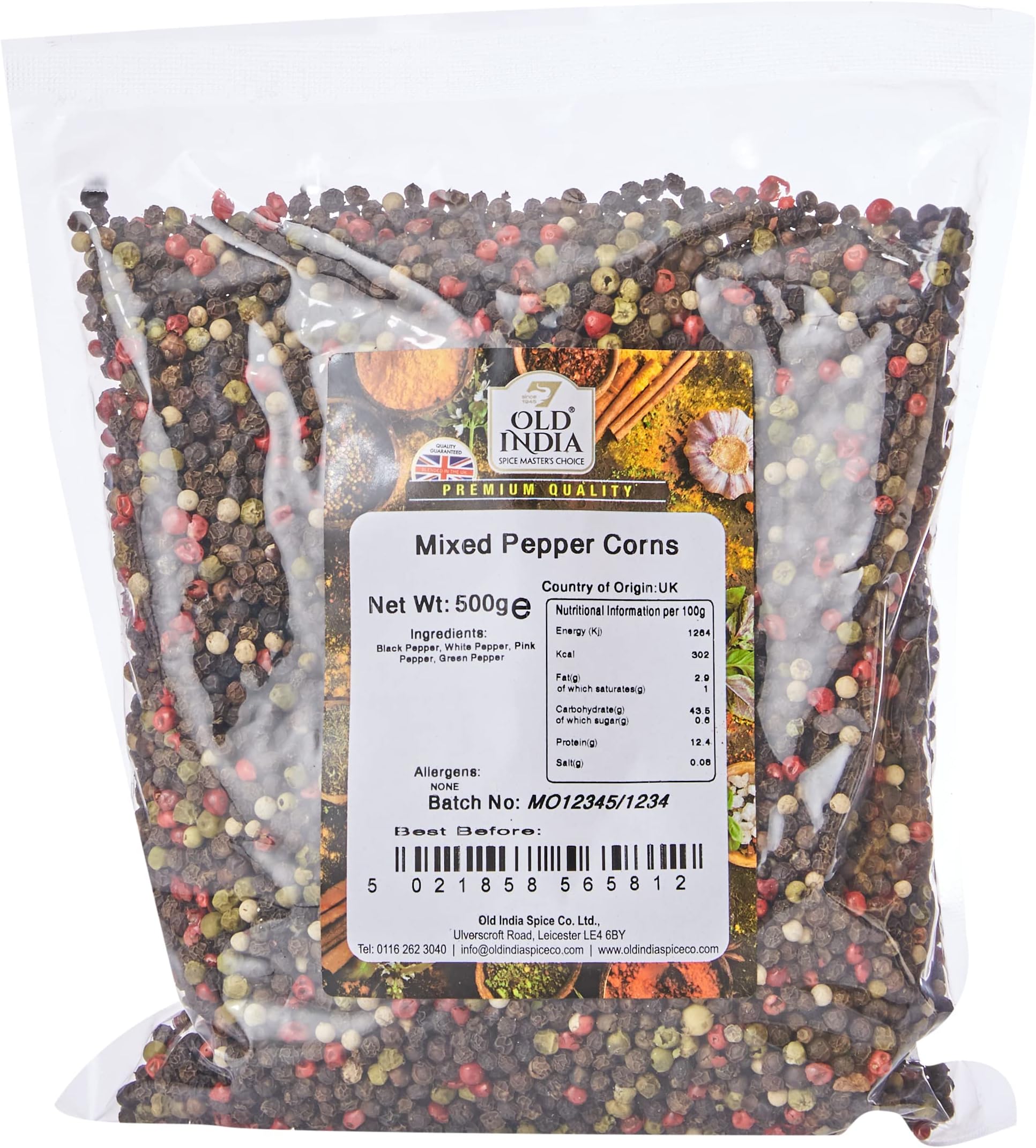 Old India Mixed Pepper Corns 500 g