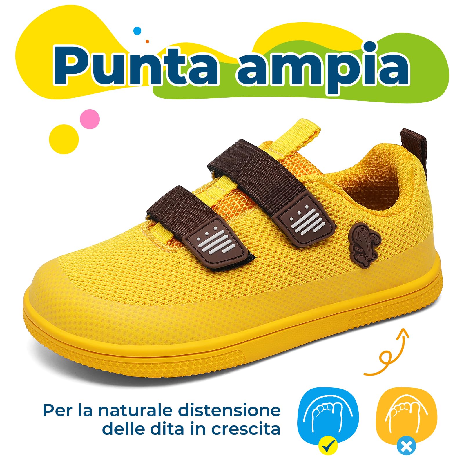 Saguaro Bambini Scarpe Barefoot - Punta Ampia & Suola Zero Drop per Scuola e Vita Quotidiana, Gr.25-36