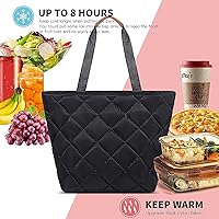 Vista 5 de Insulated Cooler Bag Reusable Grocery Tote Bags Transport Large Lunch Box for Women