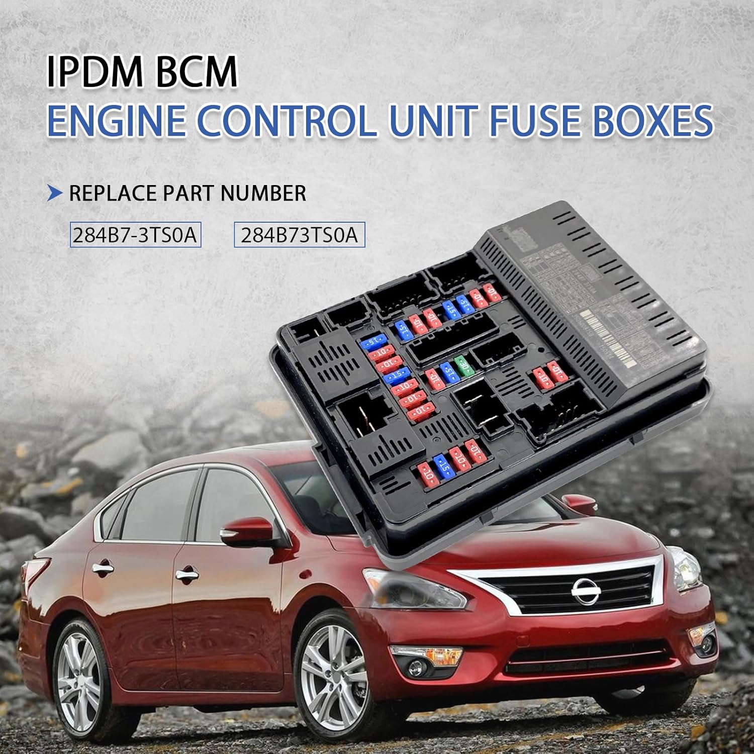 284B7-3TS0A IPDM BCM Engine Control Unit Fuse Boxes Compatible with 2013 2014 2015 2016 2017 2018 Nissan Altima 2.5L 3.5L Replcae #284B73TS0A