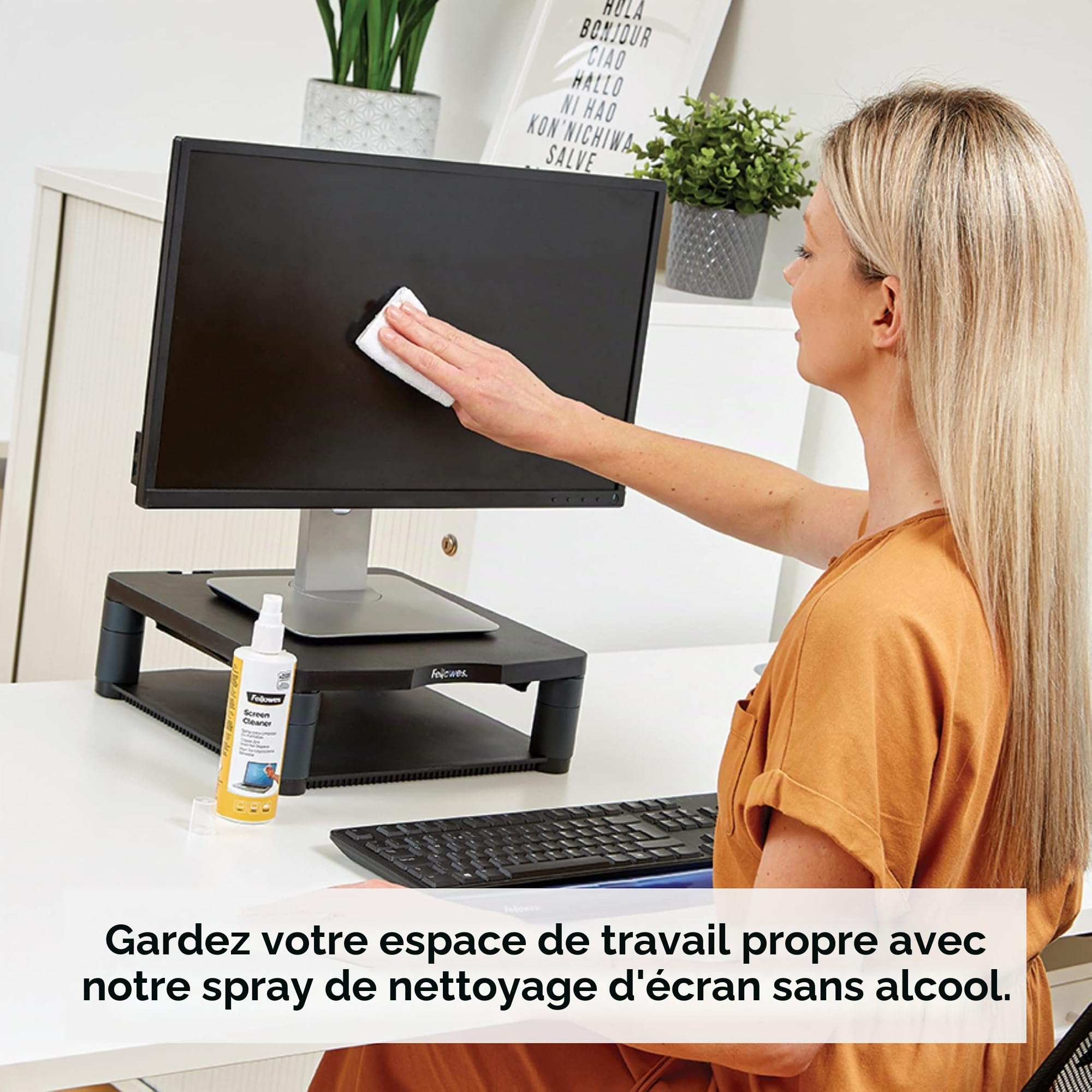 Fellowes lot de 6 Spray nettoyant pour écrans d'ordinateur, pc portables, smartphones, tablettes, 250ml, 9971821