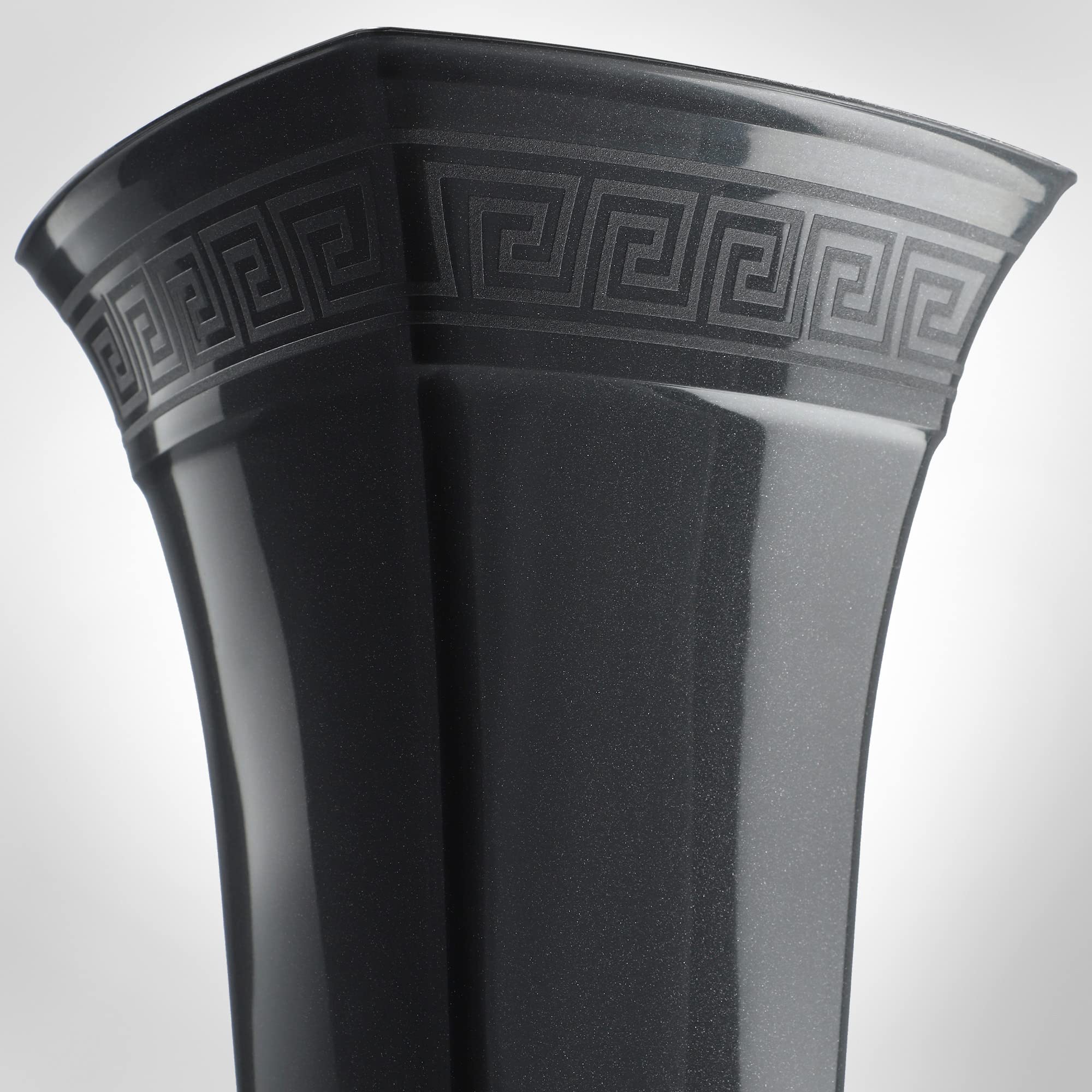 Grabvase Aus Kunststoff – 2er Set Friedhofsvasen Schwarz, Wasserdicht & UV-beständig | Grabschmuck Für Draußen & Drinnen