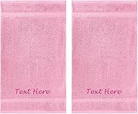 Vista 1 de Personalized Passion Juego de 2 toallas con texto bordado personalizado, 16 x 27 pulgadas, altamente absorbentes y súper suaves, toallas de mano