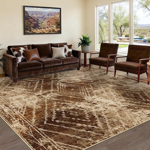 Large Abstract Cowhide Area Rug