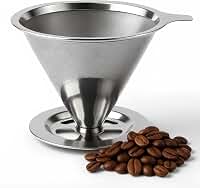 Coador de Café 103 Filtro Inox Reutilizável Premium – Peneira de Aço Durável e Sustentável, Sem Uso de Papel, Econômico e Ecológico, Fácil de Usar e Limpar, Preserva o Sabor Natural do Café