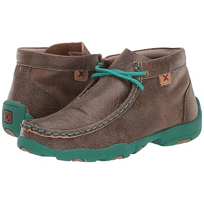 Twisted X Driving Moc (Little Kid/Big Kid) Shoes Bomber/Turquoise