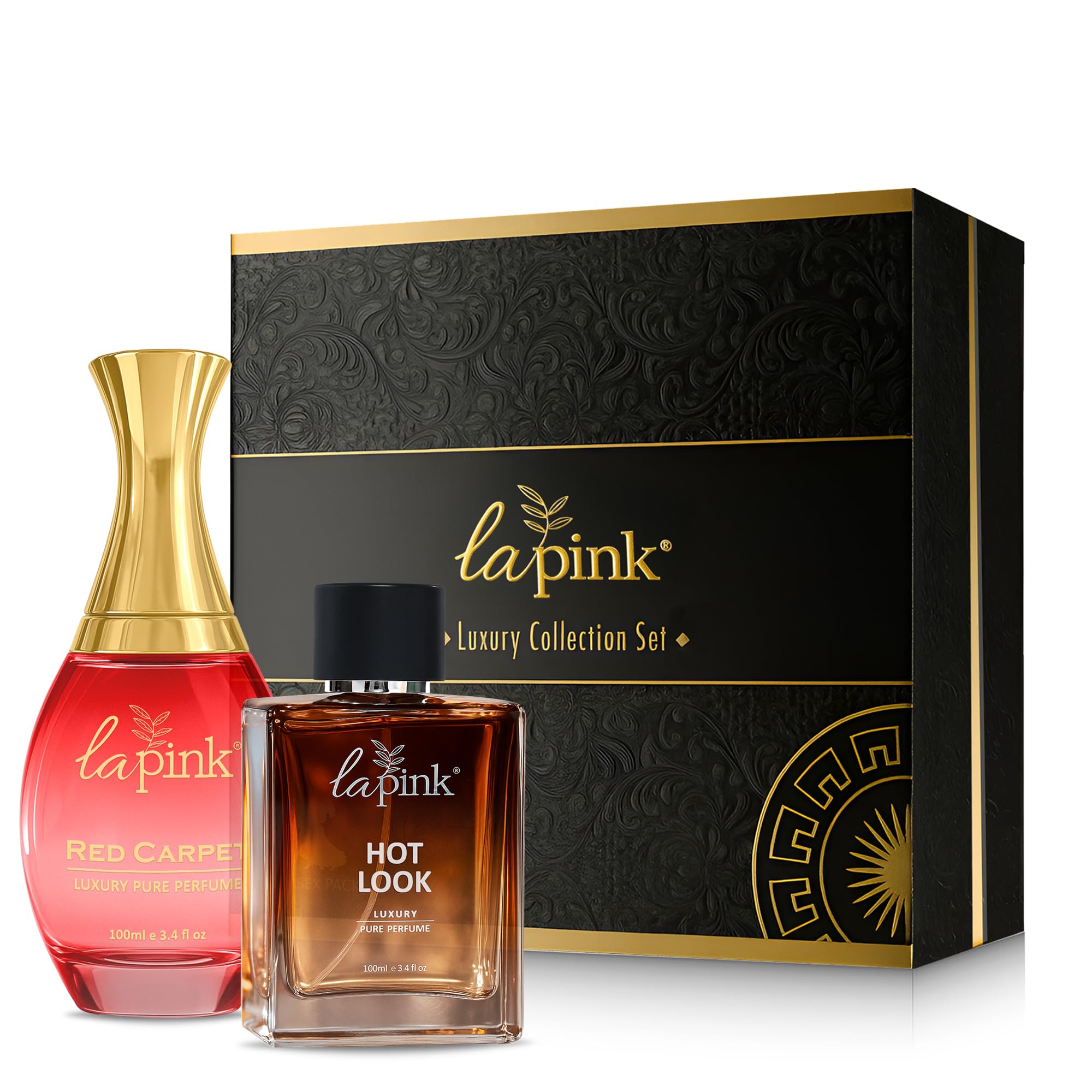 La Pink Hot Look & Red Carpet Pure Perfume Gift Set | Premium Fragrance Gift for Him & Her | Luxury Long Lasting Scent with Leather & Aromatic Notes | Ideal Gift for Special Occasions | 100ml each-image-49