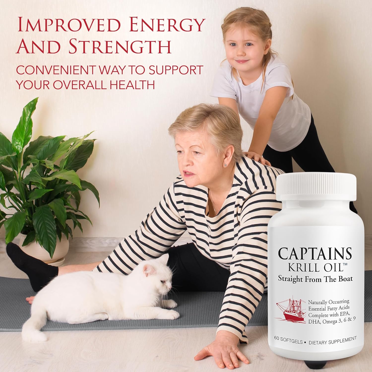 Captains Pure Antarctic Krill Oil TinyGels | 1-Bottle, 60 Capsules