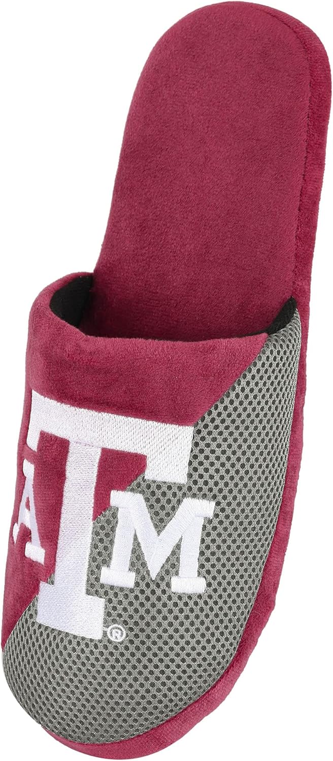 FOCO Oklahoma Sooners NCAA Mens Team Logo Staycation Slippers