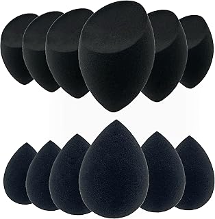 aimiliqi Beauty Blender Makeup Sponge Set - 12pcs Multi-Colored Sponges with Holder for Flawless Liquid, Cream & Powder Application