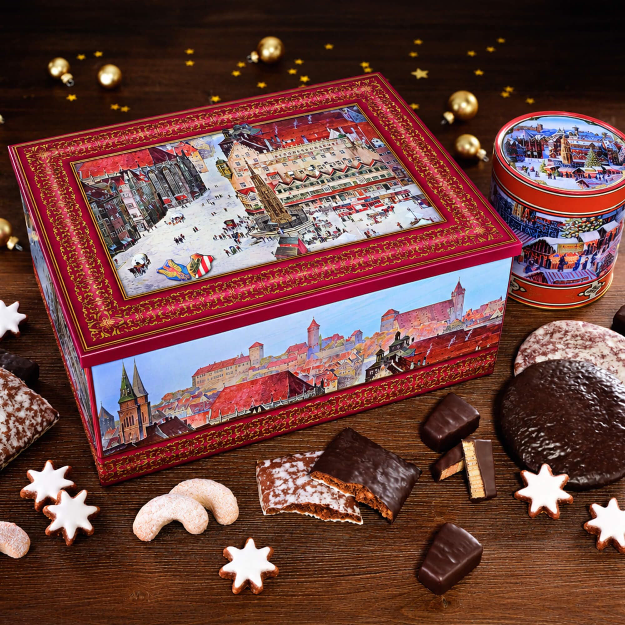 Nürnberg Truhe mit Lebkuchen und Gebäck, ca. 1.500 g, Weihnachten