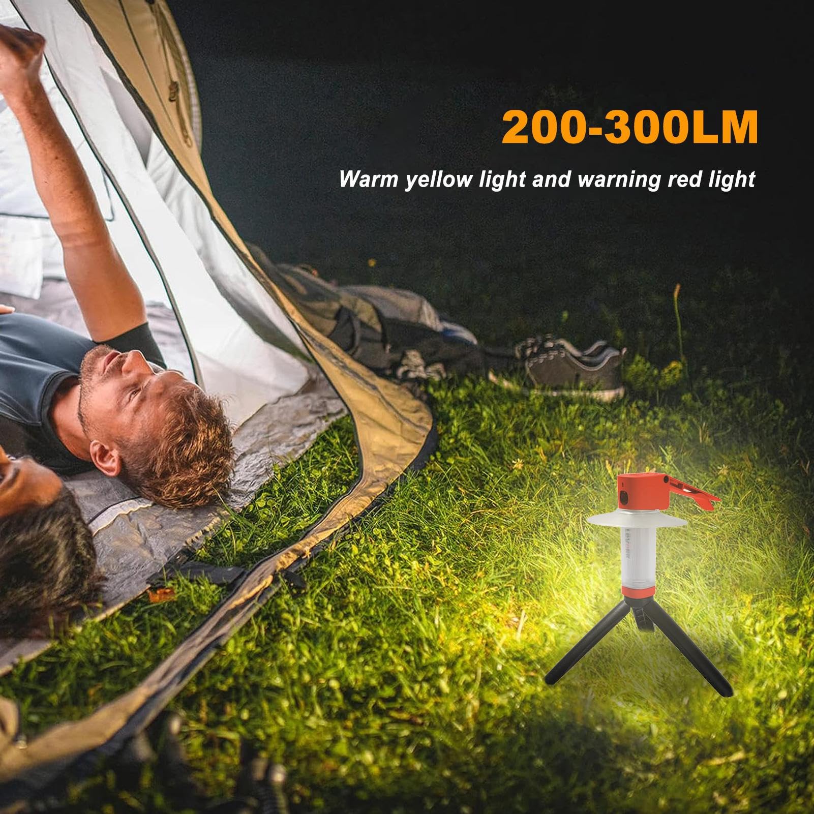 Luces de Camping Luz LED Magnética Ajustable 180° con 3 Colores y 6 Modos