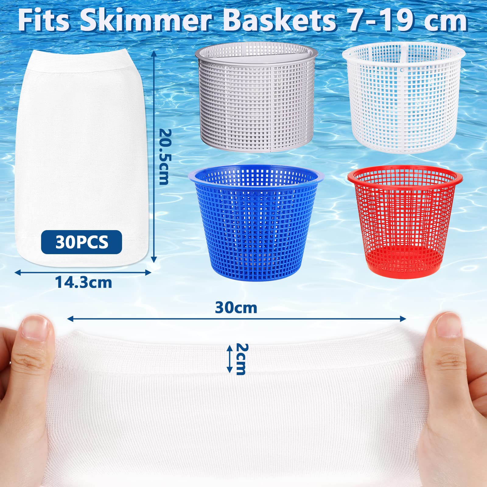 Skimmer do basenu, 30 sztuk, siatka, skimmer, filtr siatkowy, filtr siatkowy