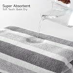REDKISS Ultra Soft Bath Towel Sets 6-Piece 35"x70" | 100% Microfiber, Highly Absorbent & Quick Dry | Gray Towels for Bathroom, Spa, Gym | 2 Bath, 2 Hand, 2 Washcloths
