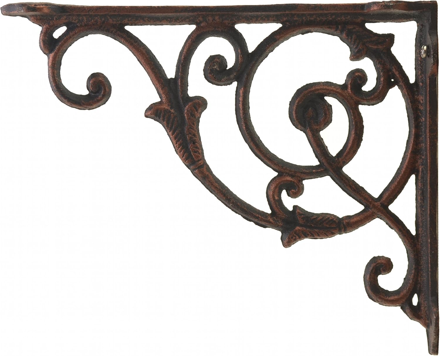 Wall Shelf Bracket Brace Decorative Ornate Vine Bronze Cast Iron 8.5" Deep