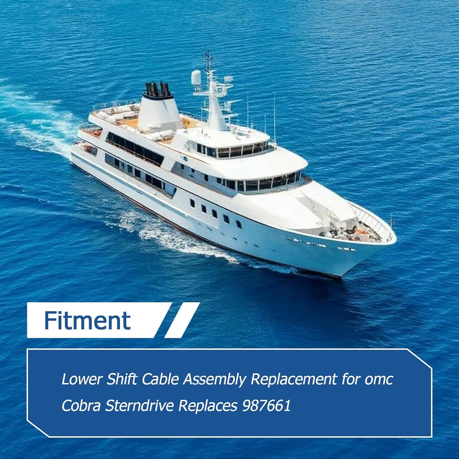 WFLNHB Lower Shift Cable Assembly Replacement for omc Cobra Sterndrive Replaces 987661