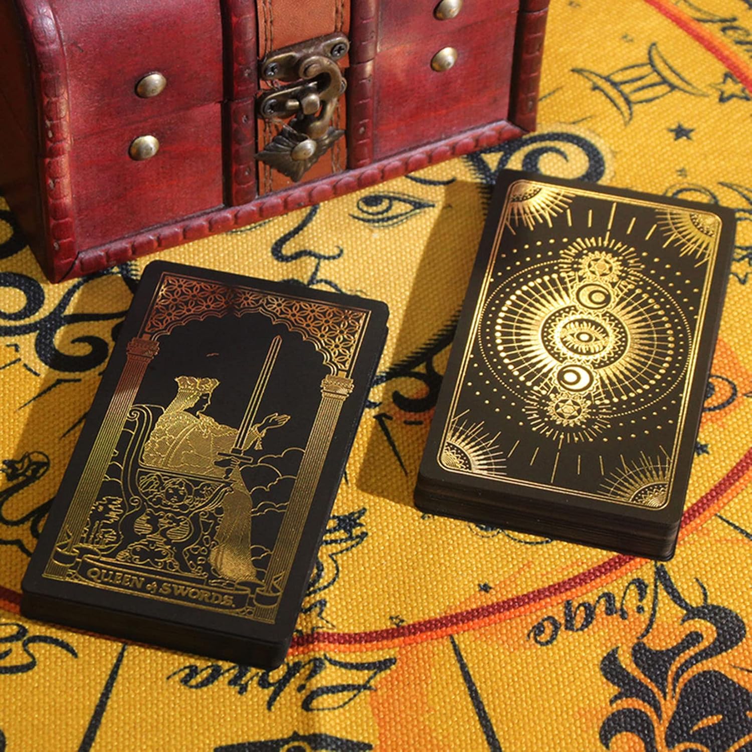 Tarot Cards Deck, Water Proof with Guidebook Divination Oracle 80 Cards, Fortune Telling Game Set for Family Reunion Beginners Expert Readers for Christmas Birthday