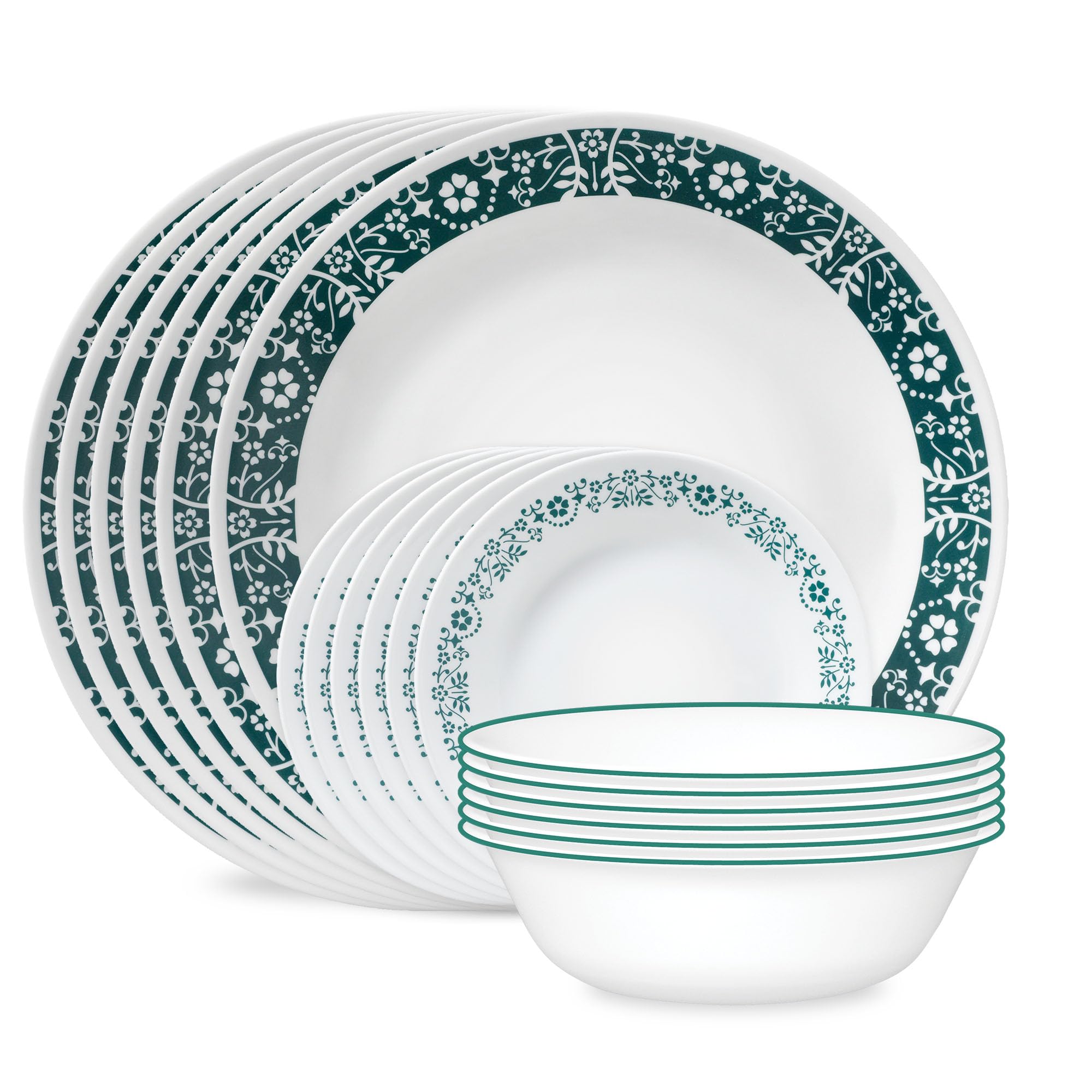 Corelle Penelope 18-Piece Dinnerware Set, Service for 6
