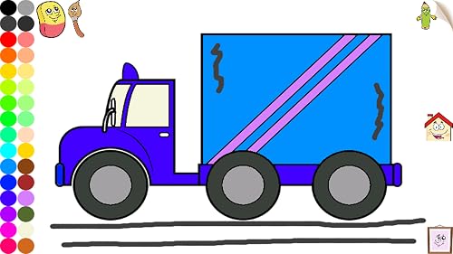 Véhicules et voitures Coloriage pour les tout petits et les enfants : camions , avion , bateaux et pelleteuse – vue 3