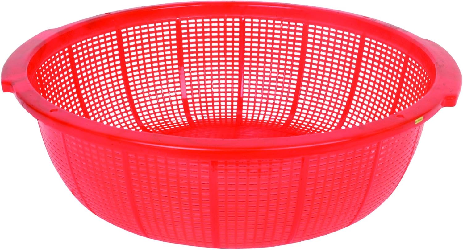 Plastic round perforated fish basket, comes in each