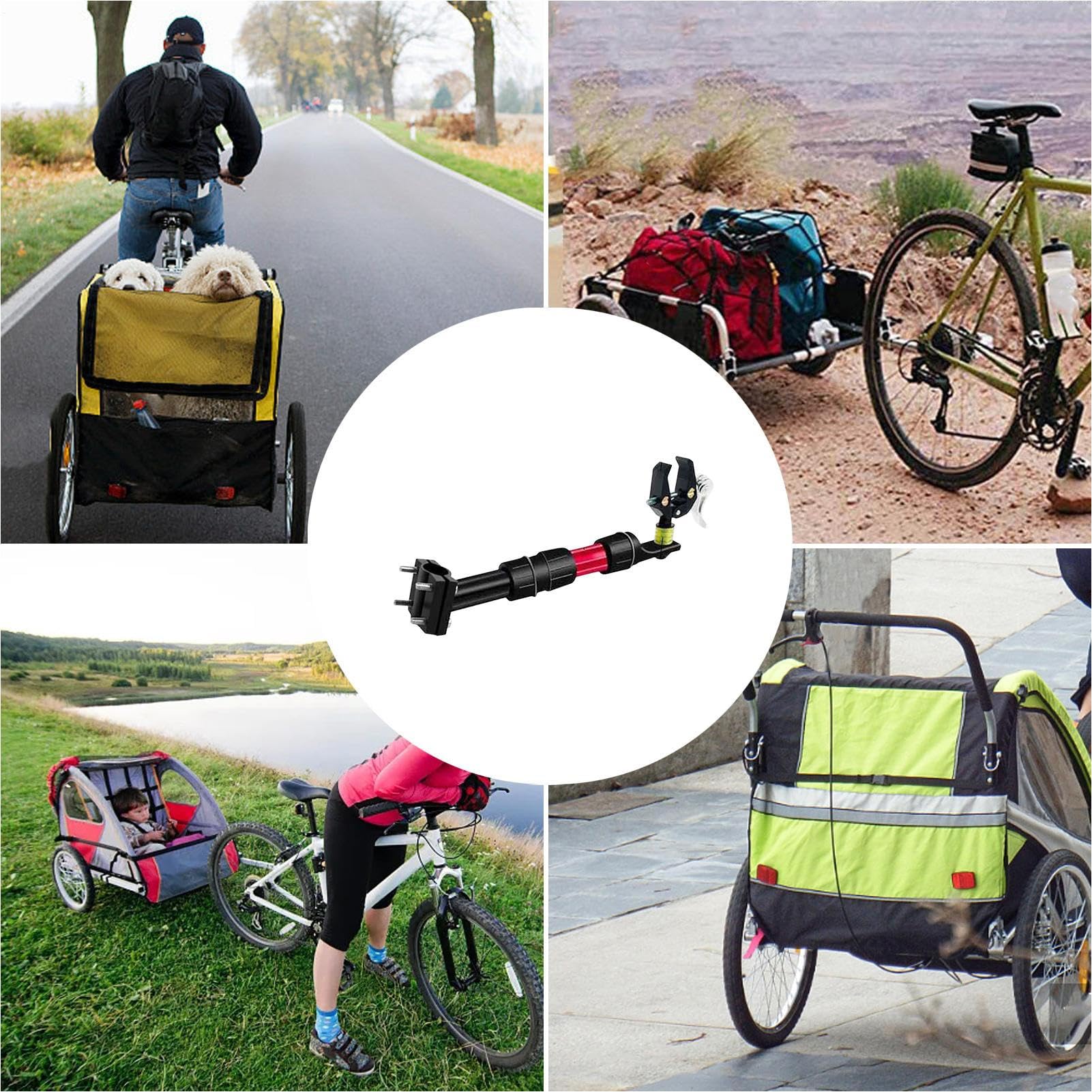 Anhängerkupplung für Fahrrad – Ladekupplung für Scooter – Fahrradanhänger mit hoher Festigkeit für Camping, Einkaufen, Reisen, Sport, Outdoor, Reisen