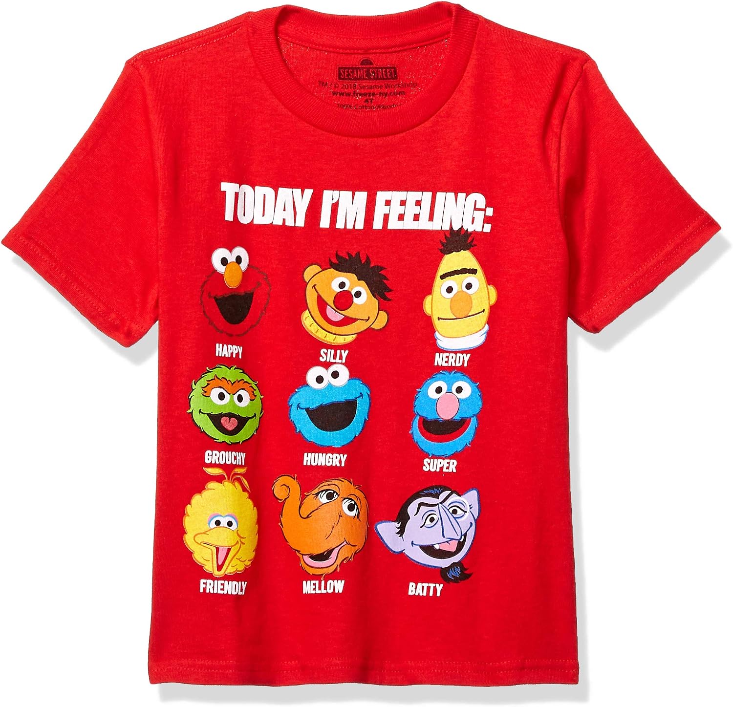 Sesame Street Boys' Short Sleeve T-Shirt Shirt