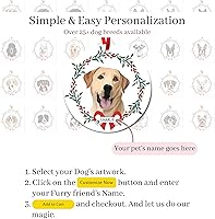 Vista 5 de Adorno personalizado de Border Collie para árbol de Navidad, regalos personalizados con nombre de mascota para amantes de los perros, decoración