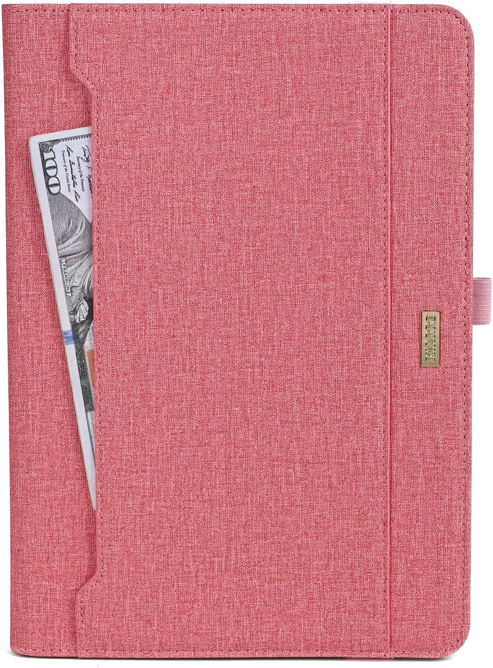 10 inch Android Tablet case, Universal 360 Degree Rotating Multi-Angle Viewing Stand Cover with Pocket,Compatiable with TCL, Samsung,Dragon Touch and More 9.7" 10.1" 10.9" 11" Tablet (Pink)