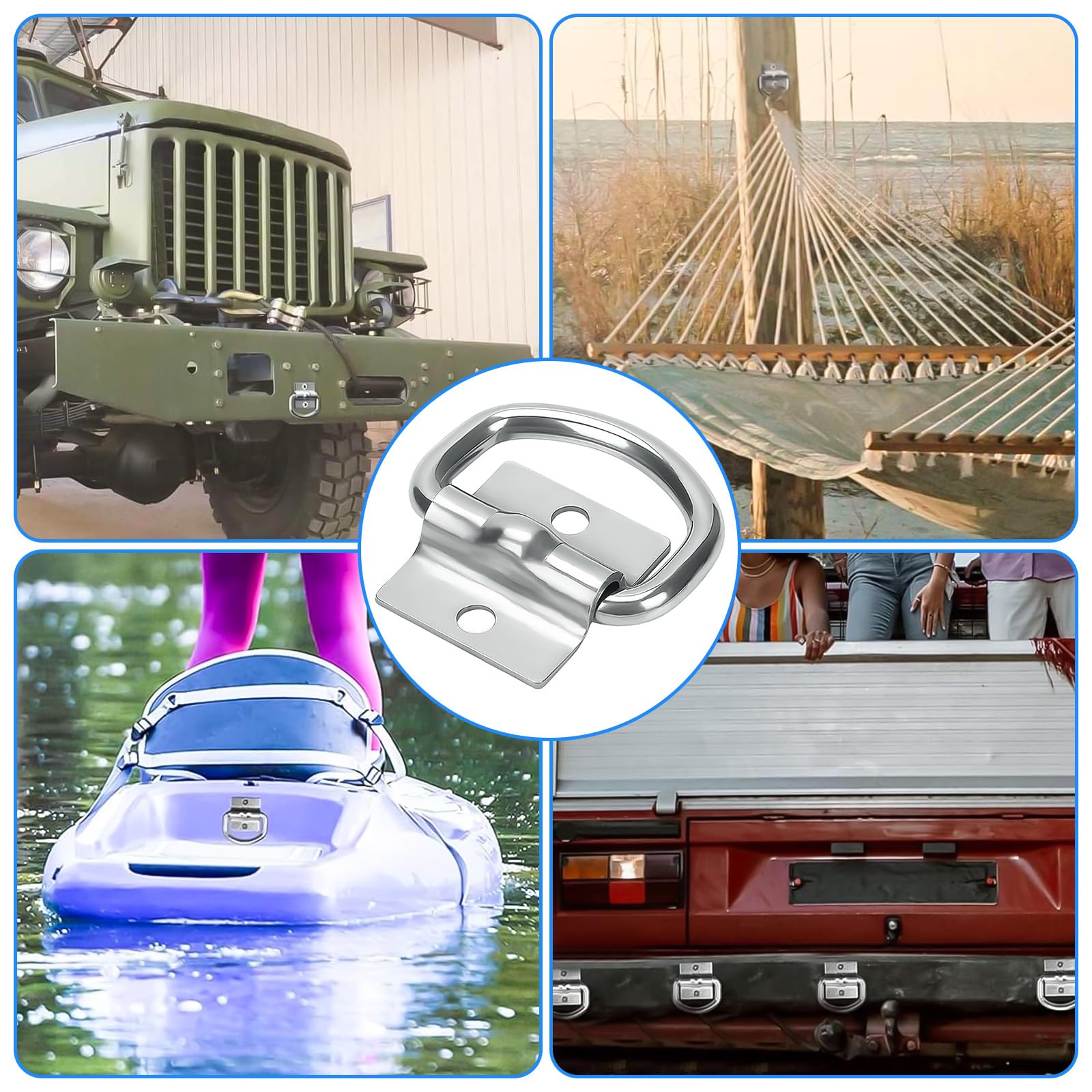 Anneau Arrimage 20 Pièces Crochet Arrimage Anneau D'Arrimage En Acier Inoxydable