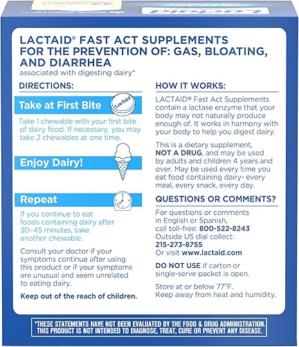 Miniatura 10 de Suplemento Lactaid Fast Act 300450930606 Masticables vainilla Vanilla Twist 1 1