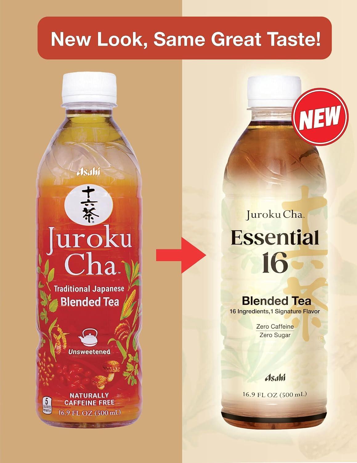 Juroku Cha – Smooth & Refreshing Japanese Tea, Supports Body & Mind, Great with Any Meal, Unsweetened, Caffein Free, 16.9 oz (12 Pack) image 2