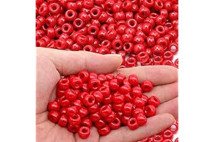 Red Plastic Pony Beads in Bulk for Colorful Creations